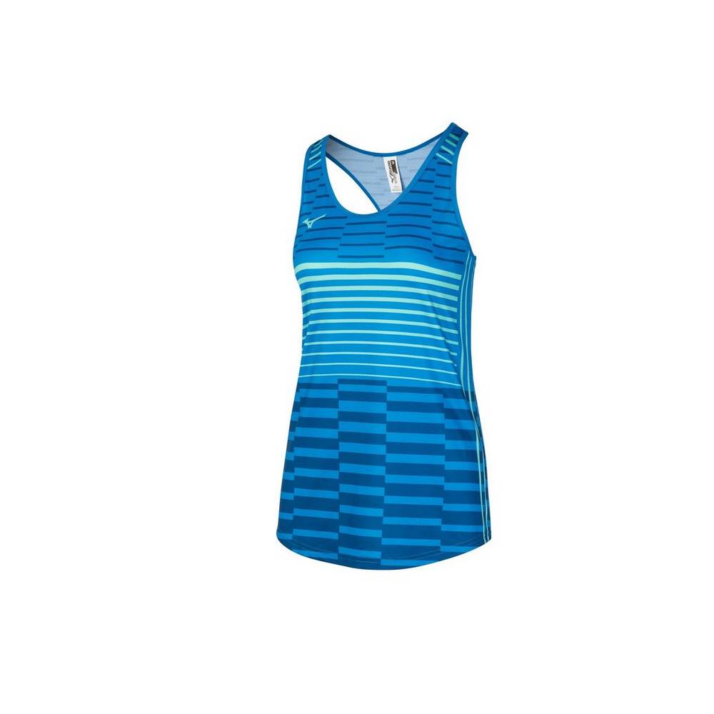 Womens Mizuno Team Tank Top Blue Philippines (GHRQNU814)